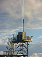 Standard Equipment Enclosures (VPC-M300) - 9 (Description: The Australian Bureau of Meteorology has integrated solar panels used to power satellite equipment with VPC's 60" x 60" x 84" fiberglass enclosure.)