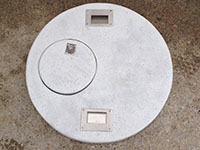Custom Manhole Covers - 30 (Description: Custom Relief Port 10 inch inside custom lightweight manhole)