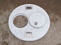 Custom Manhole Covers - 31 (Description: Custom Relief Port 10 inch inside custom lightweight manhole.)