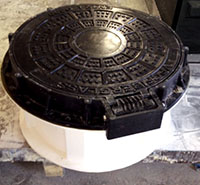 Custom Manhole Covers - 55 (Description: Manhole risers are a common request with the fiberglass manhole covers.)