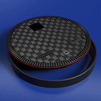 Fibrelite Industrial Manhole Covers - 3 (Description: VPFL90 – 36" Diameter flat sealed cover and frame)