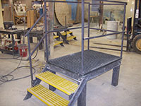 Ladders, Platforms, & Railings - 15 (Description: VPC fabricators assemble platforms to your specifications. This platform is used for water samplers in a wet area.)