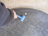 Traffic-Rated Lockable Manhole Covers - 5 (Description: Lockable - Traffic Rated - Fiberglass Manhole Cover and Frame)