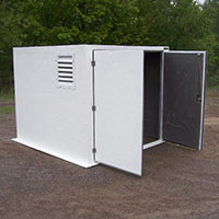 Customized Fiberglass Buildings - 18 (Description: Acoustical foam insulation was installed inside the shelter.)