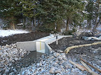 Parshall Flumes - 6 (Description: The Parshall Flume was built to capture the snow melt flow in the spring. It is there to understand the watershed effect of the flow and the volume expected.)