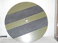 Custom Manhole Covers - 13 (Description: 18 diameter and a half inch thick, this custom, ergonomic fiberglass cover features finger pull and non-slip striping.)