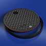 Fibrelite Industrial Manhole Covers - 4 (Description: VPFL100 – 40 Diameter flat sealed cover and frame)