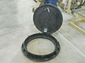 Manhole Risers - 5 (Description: Hinged - Lockable - Traffic Rated - Fiberglass Manhole Cover and Frame)