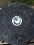 Manhole Risers - 9 (Description: San Benito chose to display their logo in the center of the VPC Manhole Cover.)