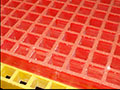 Ladders, Platforms, & Railings - 13 (Description: Orange and Yellow Gritted Grating)